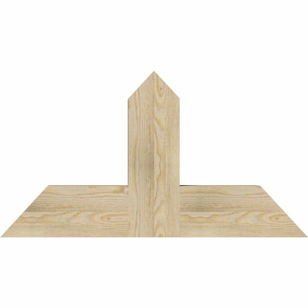 Ekena Millwork Portland Rough Sawn Timber Gable Bracket, Douglas Fir, 36"W x 19"H x 4"D x 6"F, 13/12 Pitch GBW036X19X0406POR00RDF - main